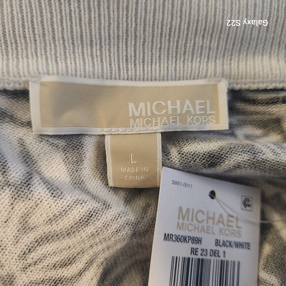 Michael Kors V-neck High Low Print Sweater. NWT. Size Large - Picture 10 of 12